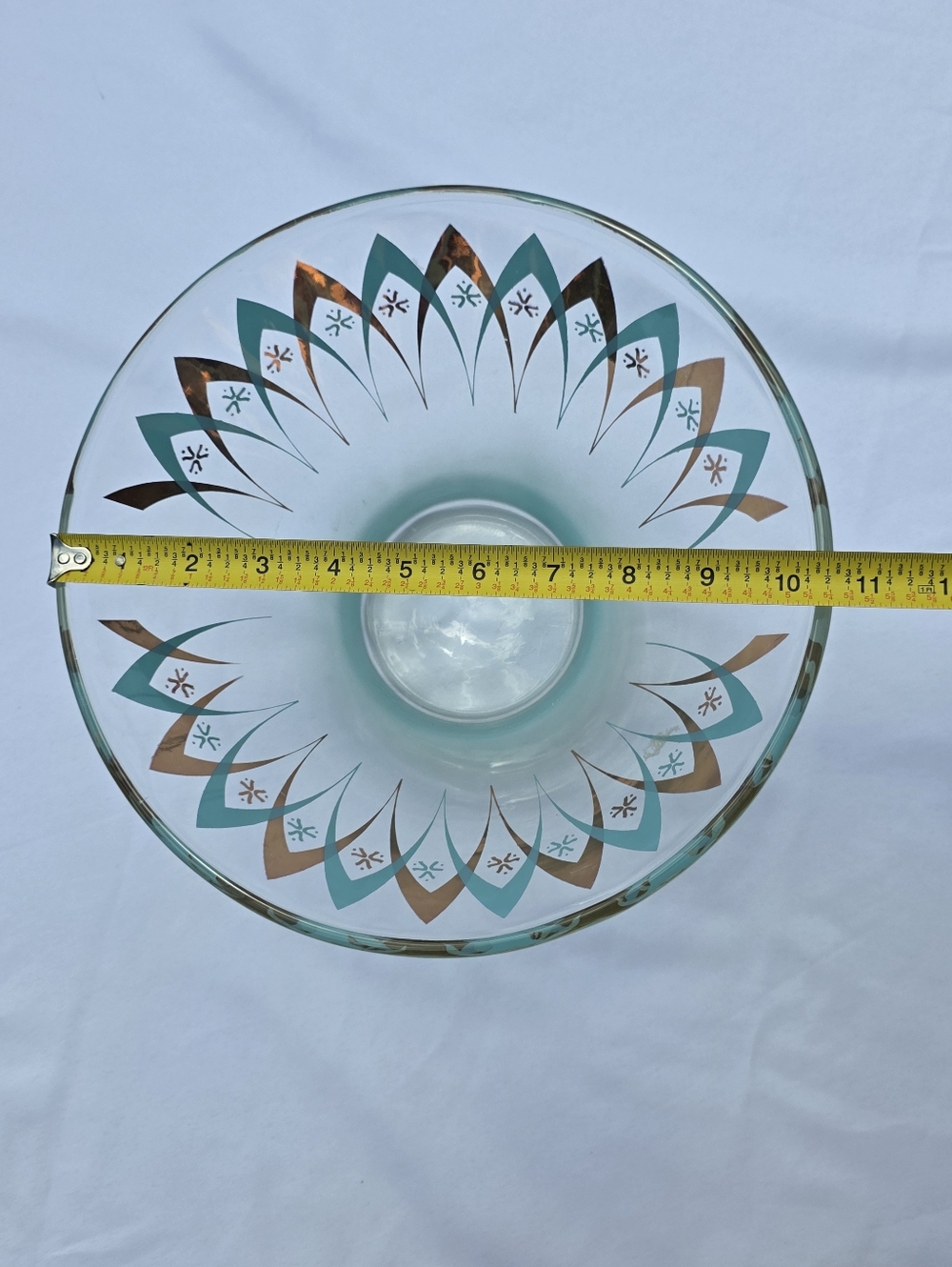 MCM Anchor Hocking Blendo Atomic "Happy Hour" Chip & Dip Set - Turquois - Picture 6 of 15